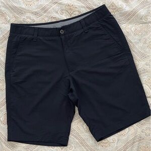 Under Armour Men's Black Flat Front Golf Shorts